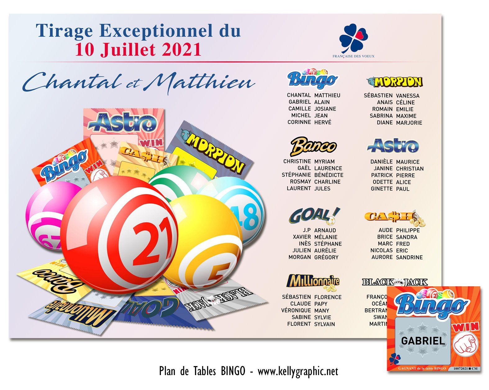 Plan de Table Mariage, jeux bingo Plan de Table Mariage, jeux bingo