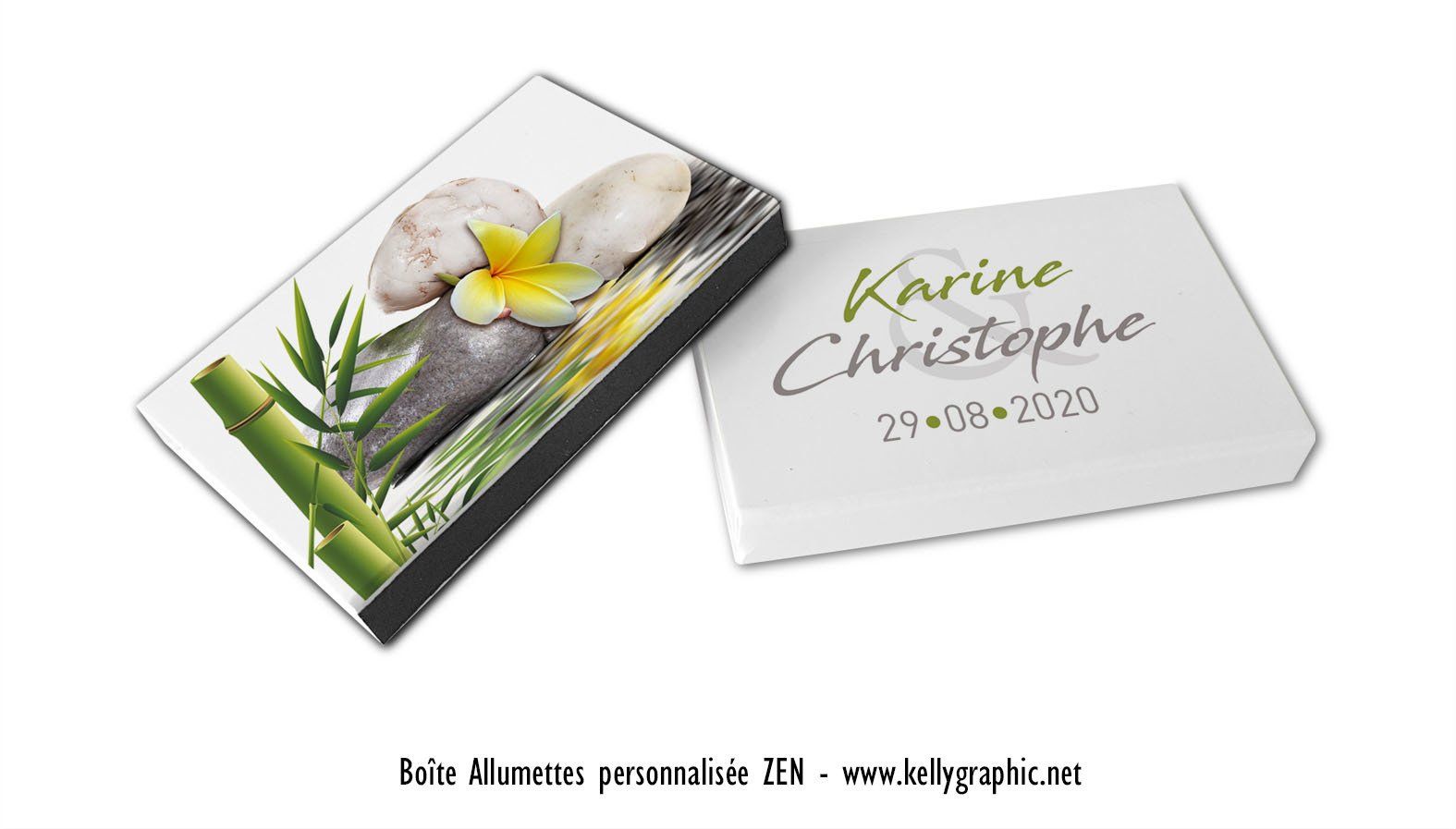 Boites d'allumettes personnalisées mariage Boites d'allumettes personnalisées mariage - petites quantités