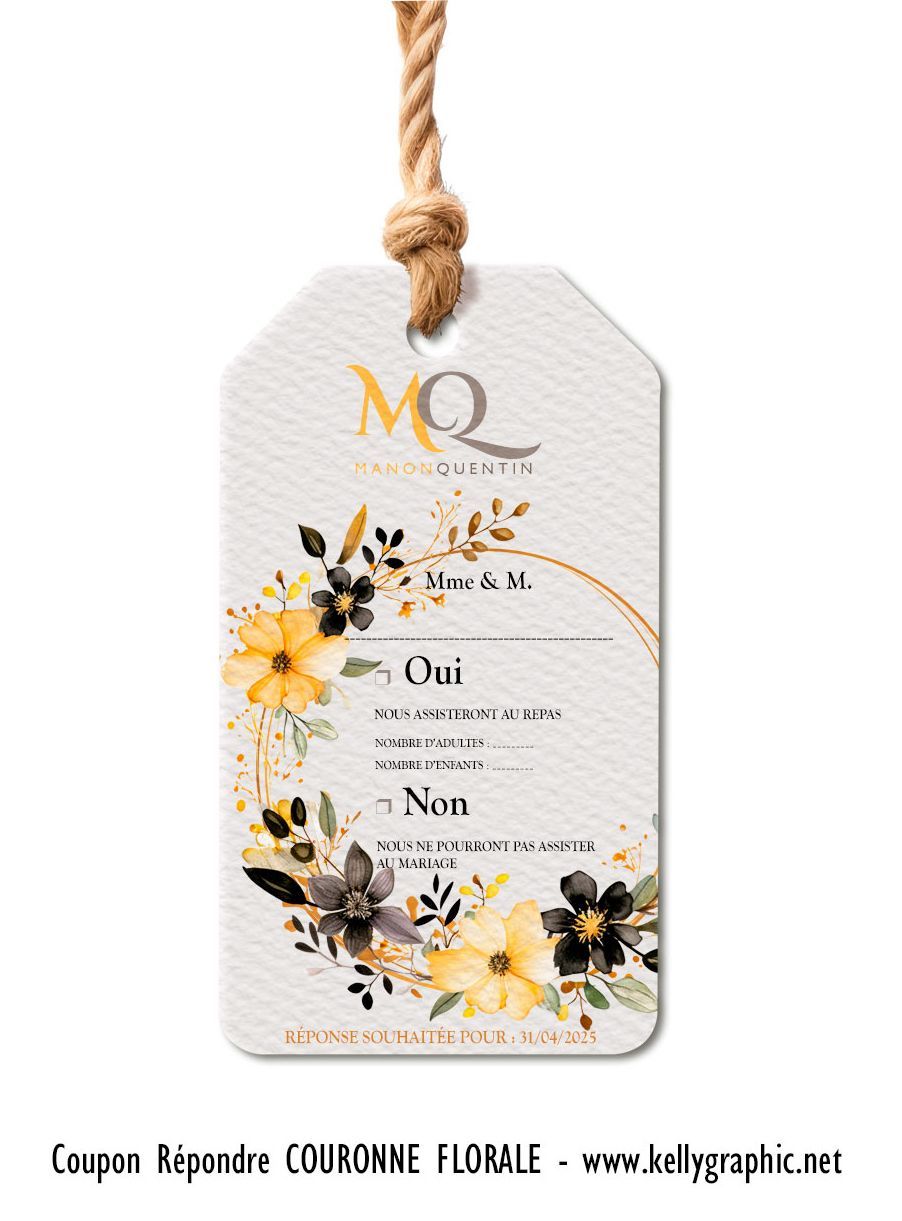 coupon réponse mariage fleurs champêtre coupon réponse mariage fleurs champêtre