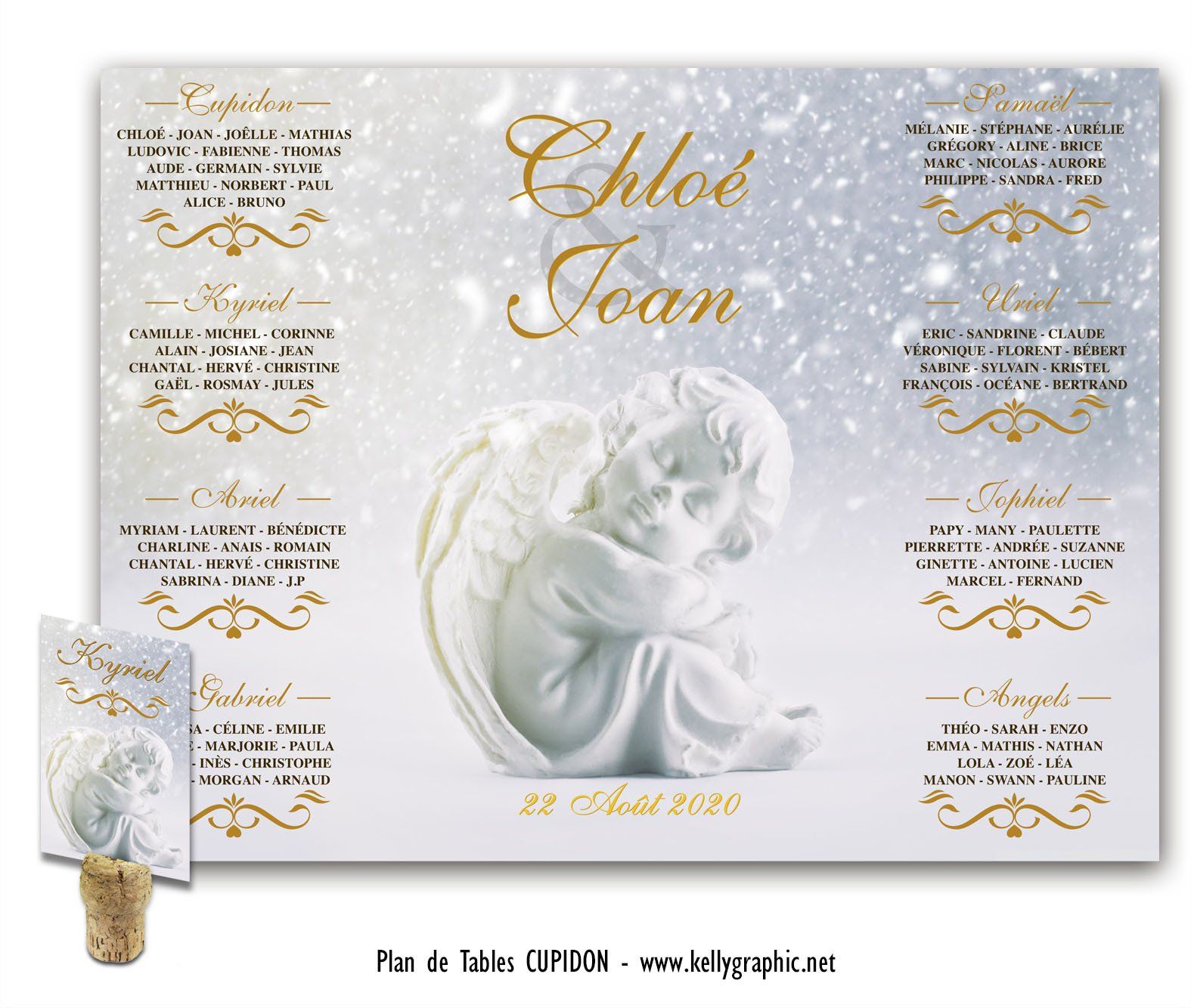 Plan de Table Mariage Ange Cupidon Plan de Table Mariage Ange Cupidon