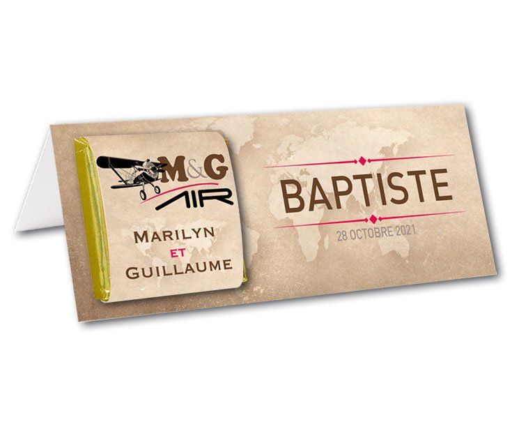 Marques Places Chocolats personnalisés de mariage Petites quantités Kellygraphic