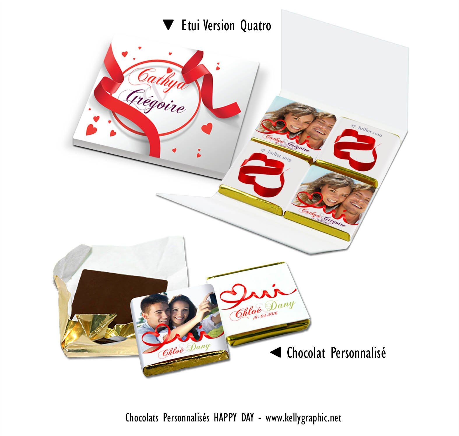 Chocolats personnalisés de mariage Chocolats personnalisés de mariage