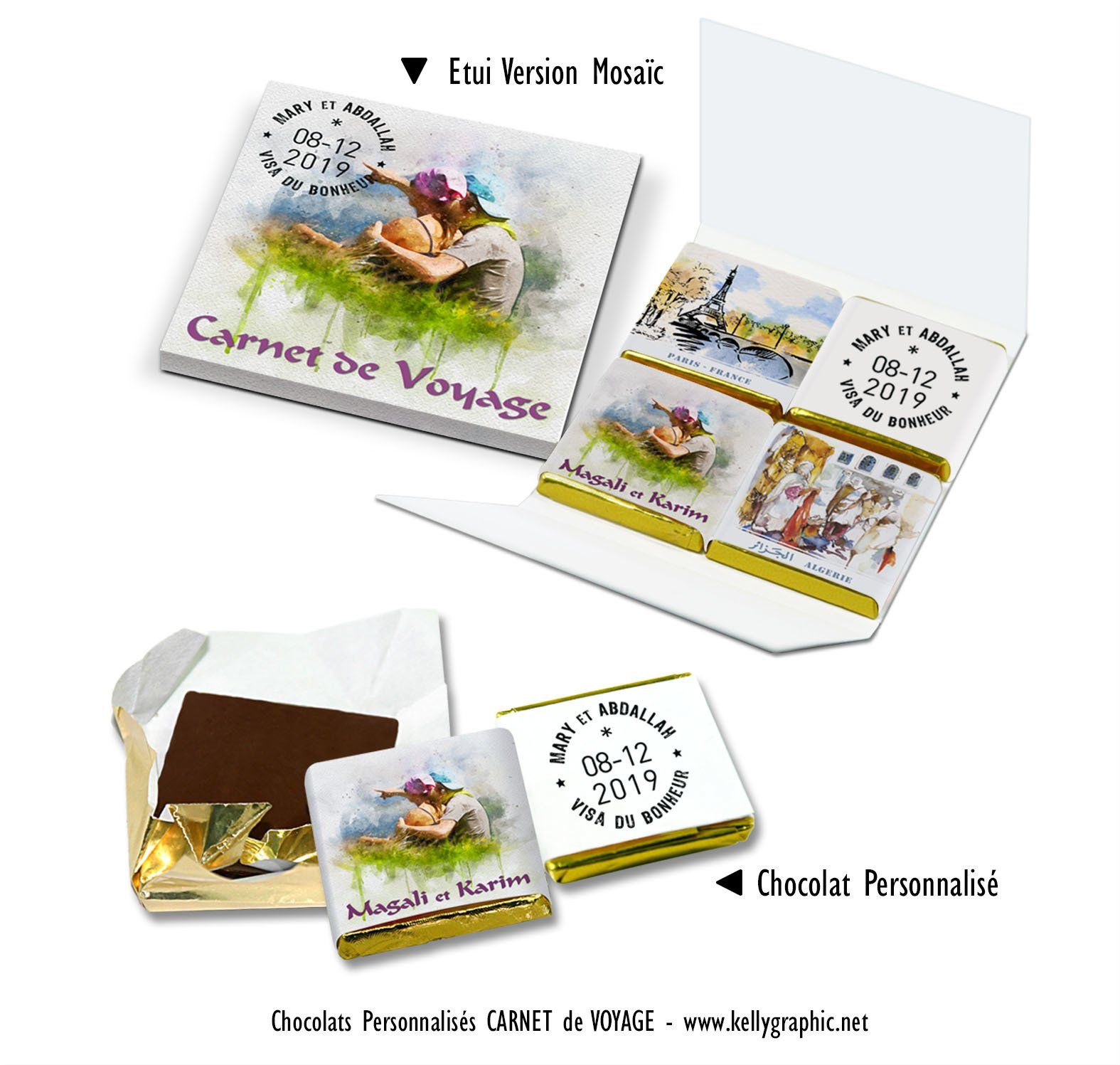 chocolats de mariage personnalisés voyage aquarelles chocolats de mariage personnalisés voyage aquarelles