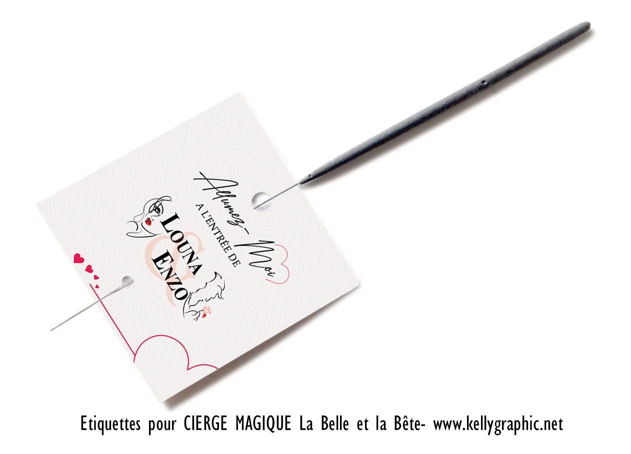 Cierges magiques personnalisés pour mariage