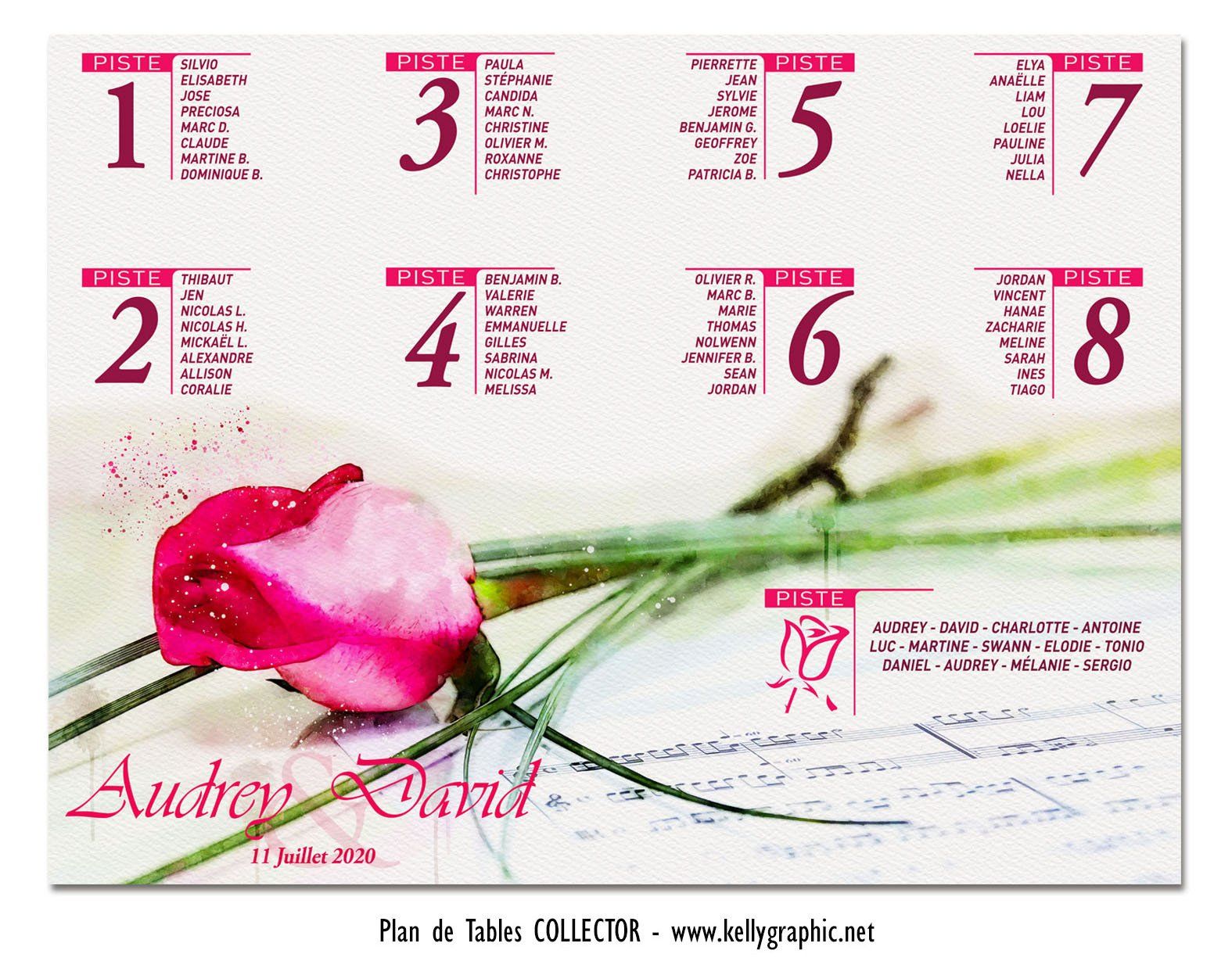 Plan de Table Mariage musique disque collector Plan de Table Mariage musique disque collector