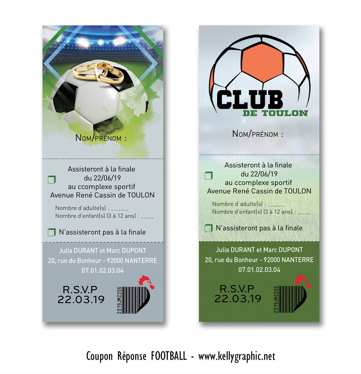 Coupon réponse mariage Foot Coupon réponse mariage Foot