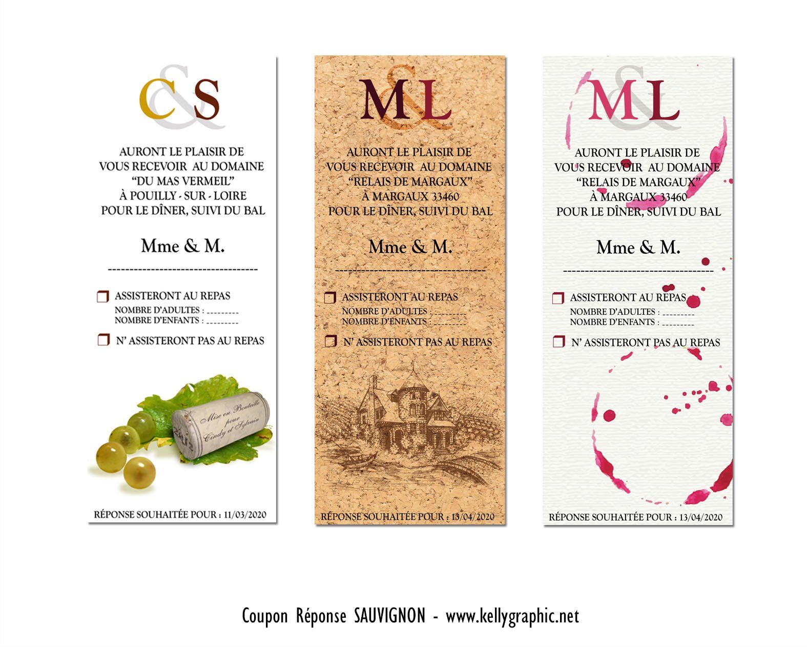 Coupon Réponse Mariage vin blanc Coupon Réponse Mariage vin blanc Sauvignon