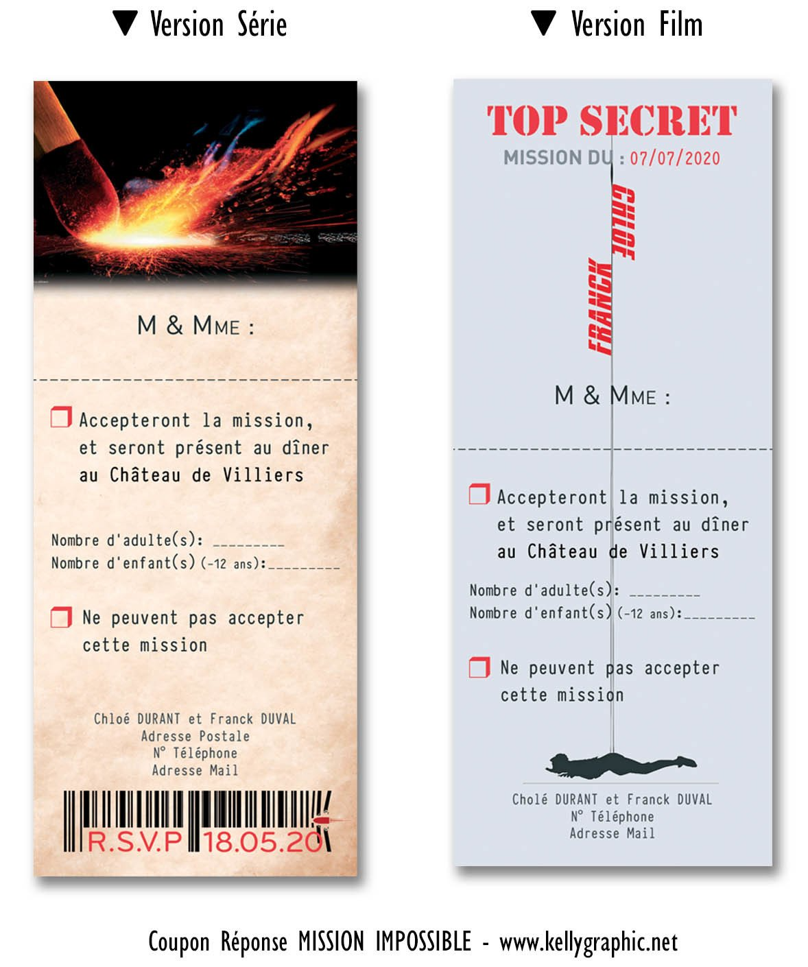 Faire-part mariage Mission Impossible Faire-part mariage Mission Impossible