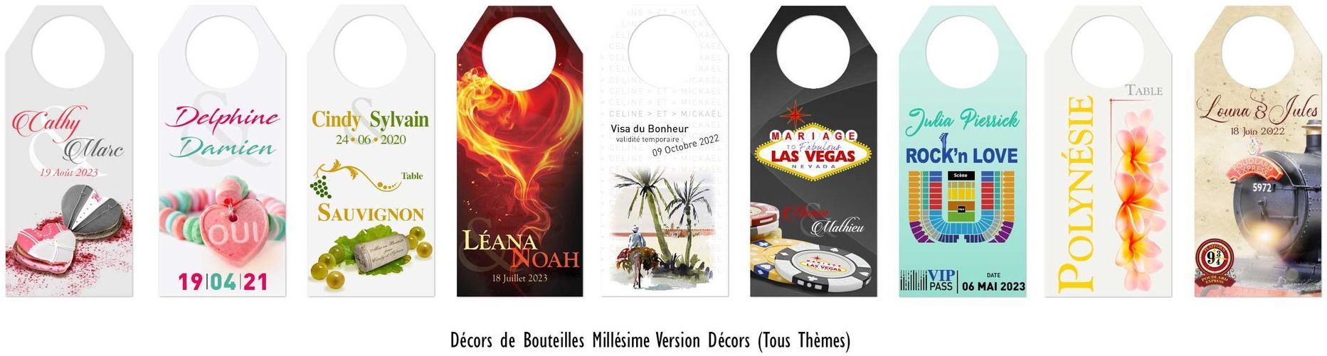 Décors de bouteilles mariage personnalisé Décors de bouteilles mariage personnalisé