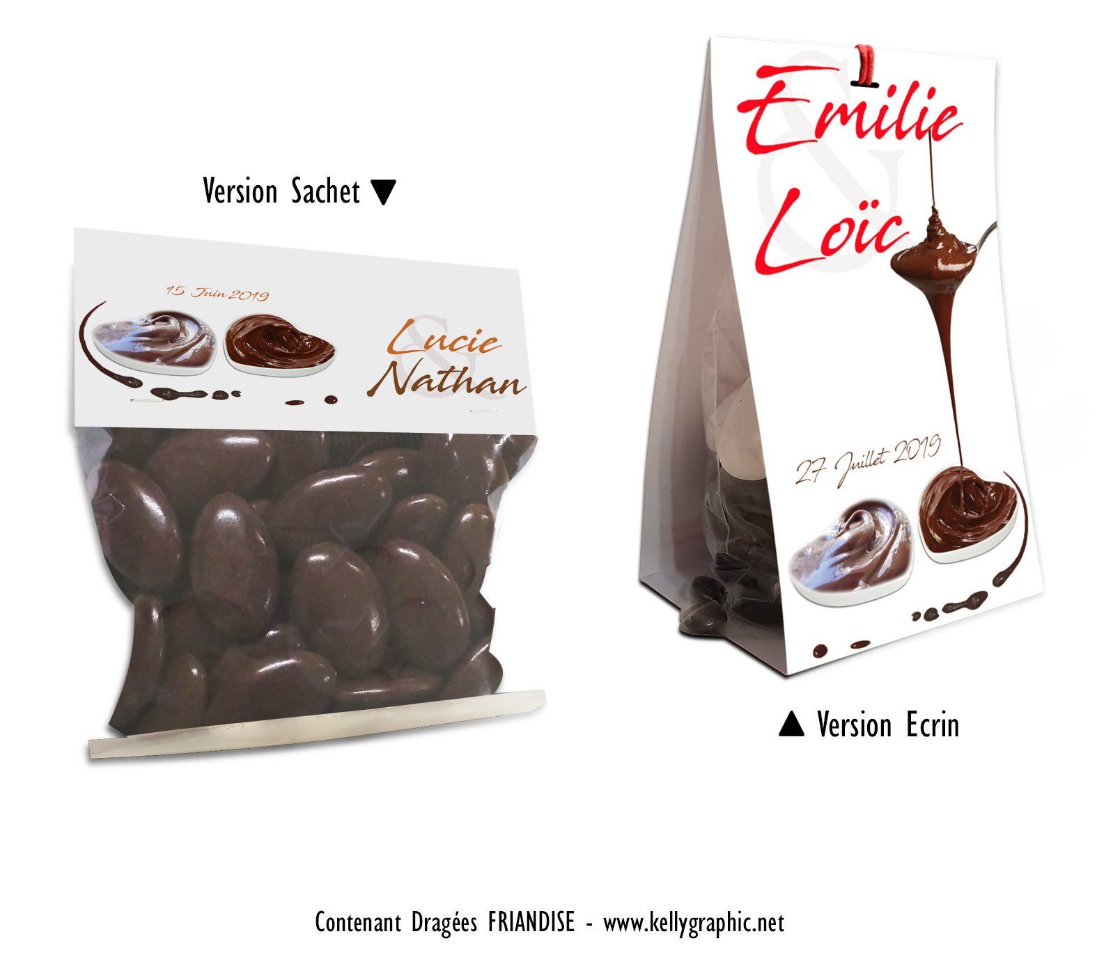 Etui Dragées personnalisés de mariage Dragées personnalisés de mariage