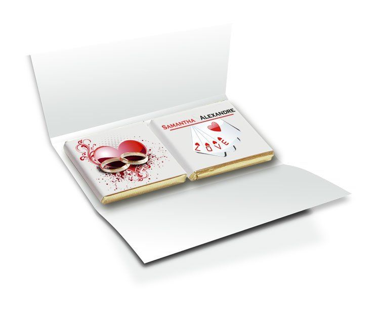 Palets Chocolats personnalisés de mariage Petites quantités Kellygraphic