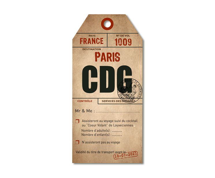 Coupon réponse personnalisé de Mariage