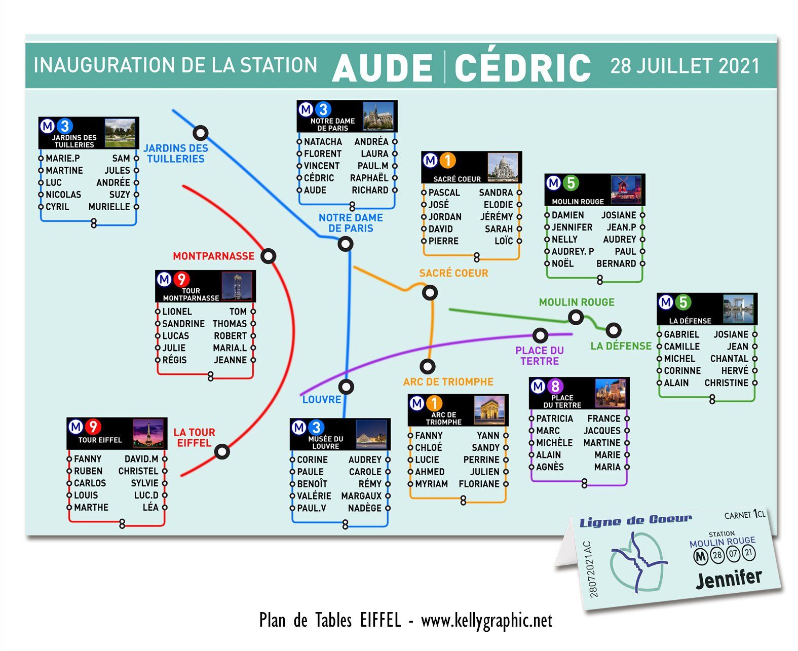 plan de table mariage Billet métro RATP plan de table mariage Billet métro RATP