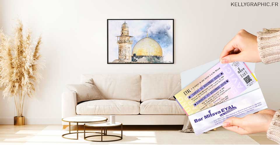 Invitation concert Bar Bat Mitzvah Faire-part religieux invitation musique Bar Mitzvah ou Bat Mitzvah