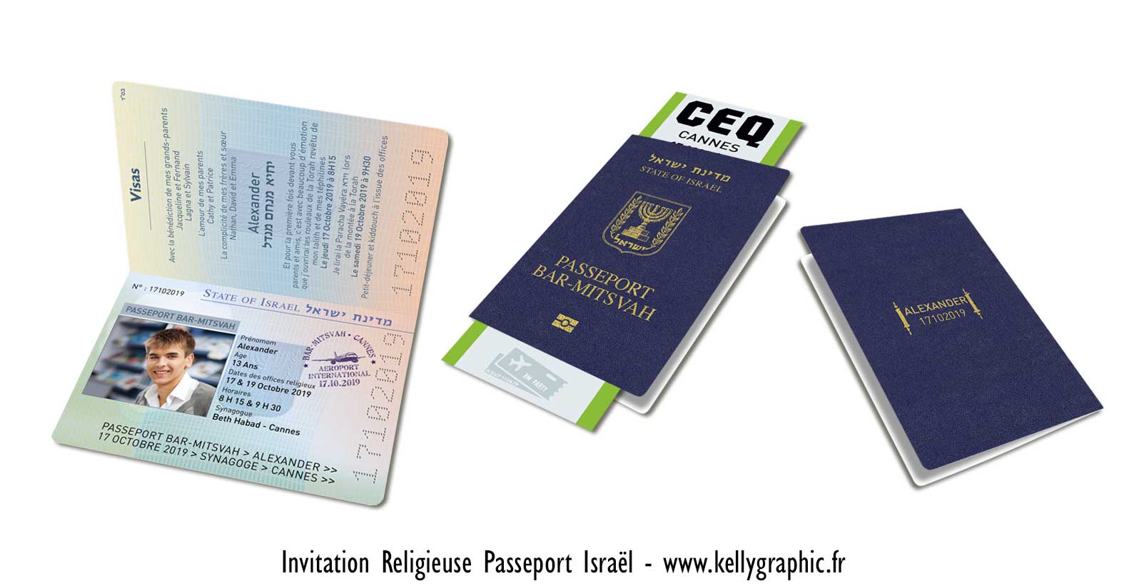 Invitation Passeport Bar Bat Mitzvah Faire-part religieux invitation Instagram Bar Mitzvah ou Bat Mitzvah Voyage Passeport