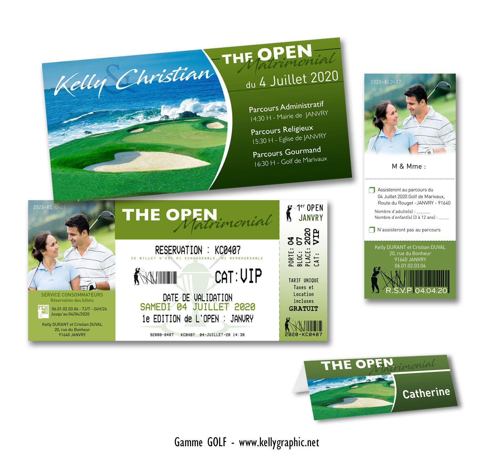 Faire-part Mariage Golf Faire-part Mariage Golf