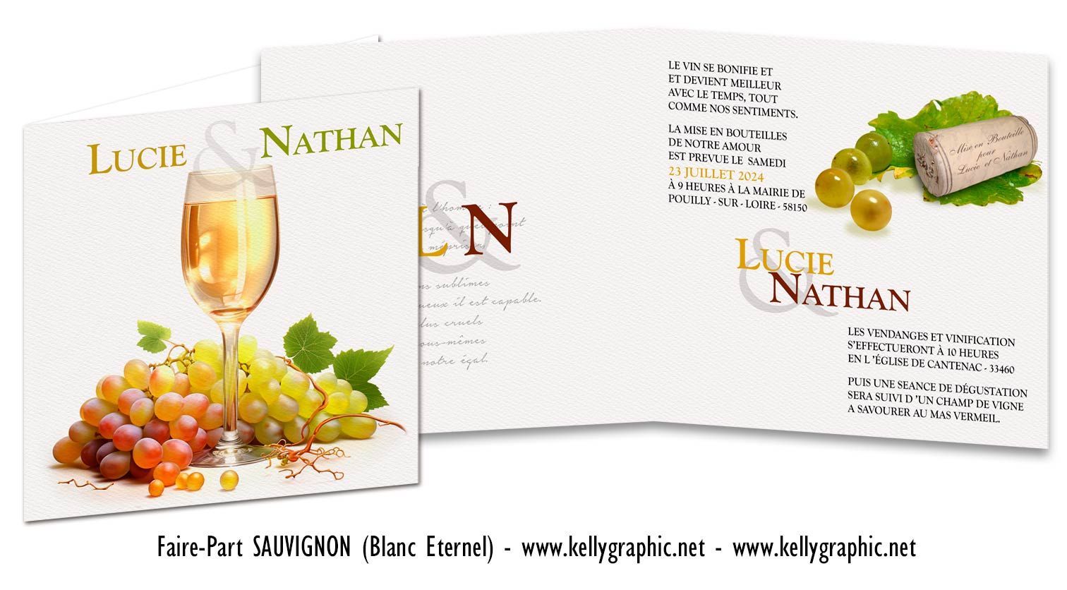 Faire-part Mariage vin blanc Faire-part Mariage vin blanc Sauvignon