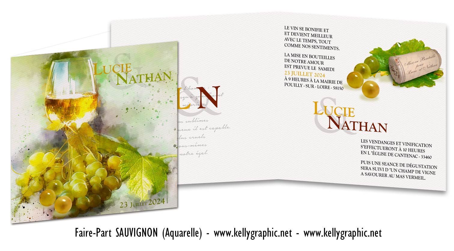 Faire-part Mariage vin blanc Faire-part Mariage vin blanc Sauvignon