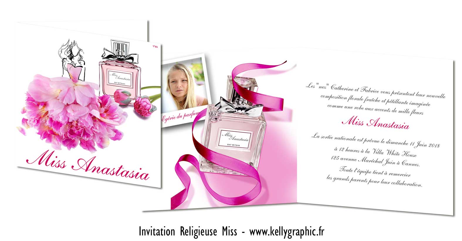 Invitation parfum Bar Bat Mitzvah Faire-part religieux invitation parfum Bar Mitzvah ou Bat Mitzvah