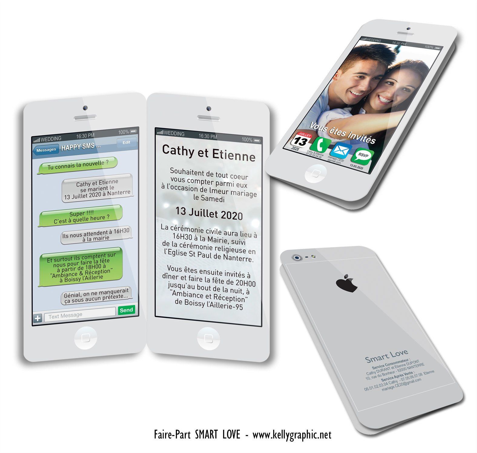 Faire-part Mariage Smartphone Faire-part Mariage Smartphone