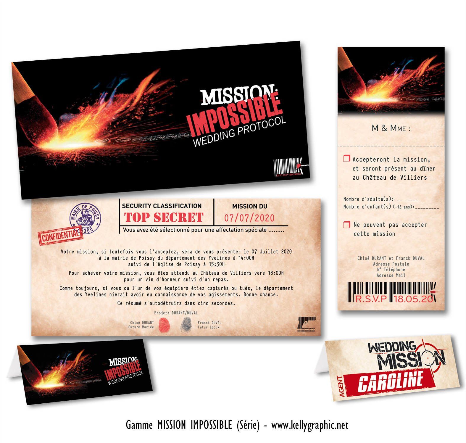 Faire-part mariage Mission Impossible Faire-part mariage Mission Impossible