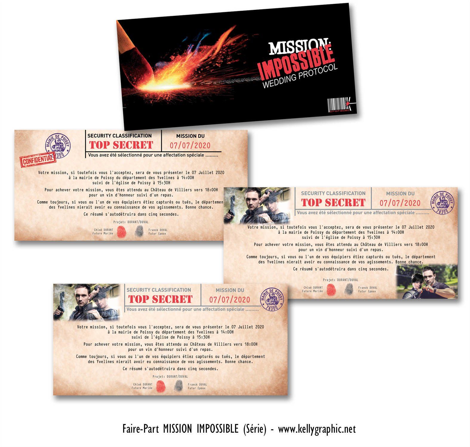 Faire-part mariage Mission Impossible Faire-part mariage Mission Impossible