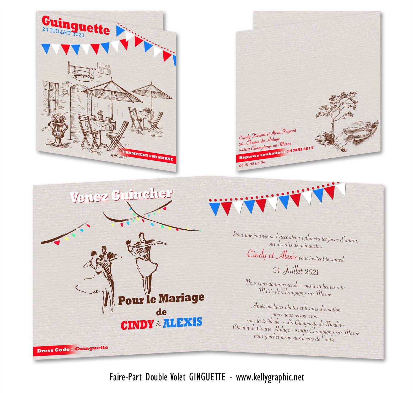 faire-part mariage vintage rétro guinguette faire-part mariage vintage rétro guinguette