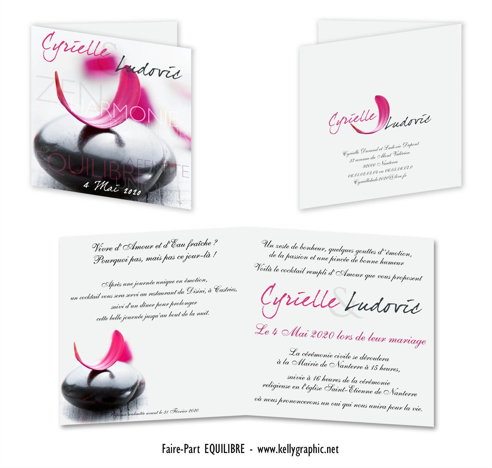Faire-part Mariage Zen Faire-part Mariage Zen