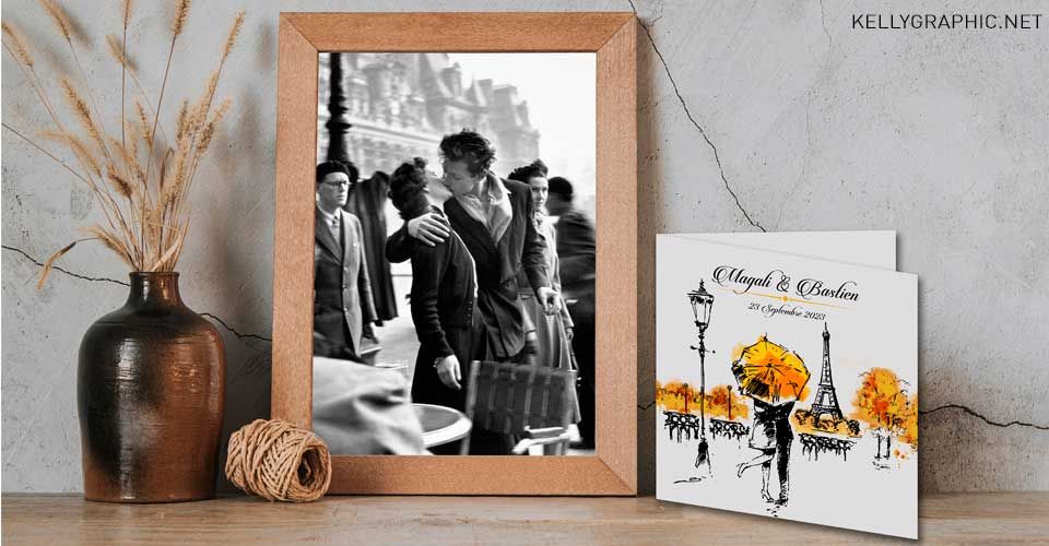 Faire-part Mariage Paris Romance Faire-part Mariage Paris Romance