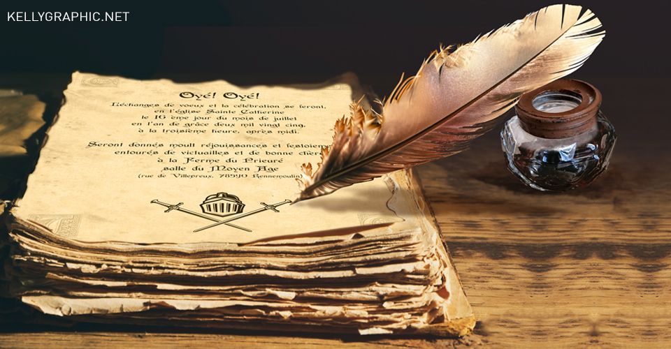 Faire-part de Mariage Vintage Chevalier Moyen-âge Médiéval Faire-part de Mariage Vintage Chevalier Moyen-âge Médiéval