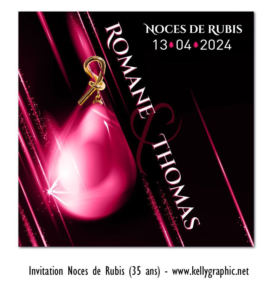 Noces de mariage 35 ans rubis Noces de mariage 35 ans rubis