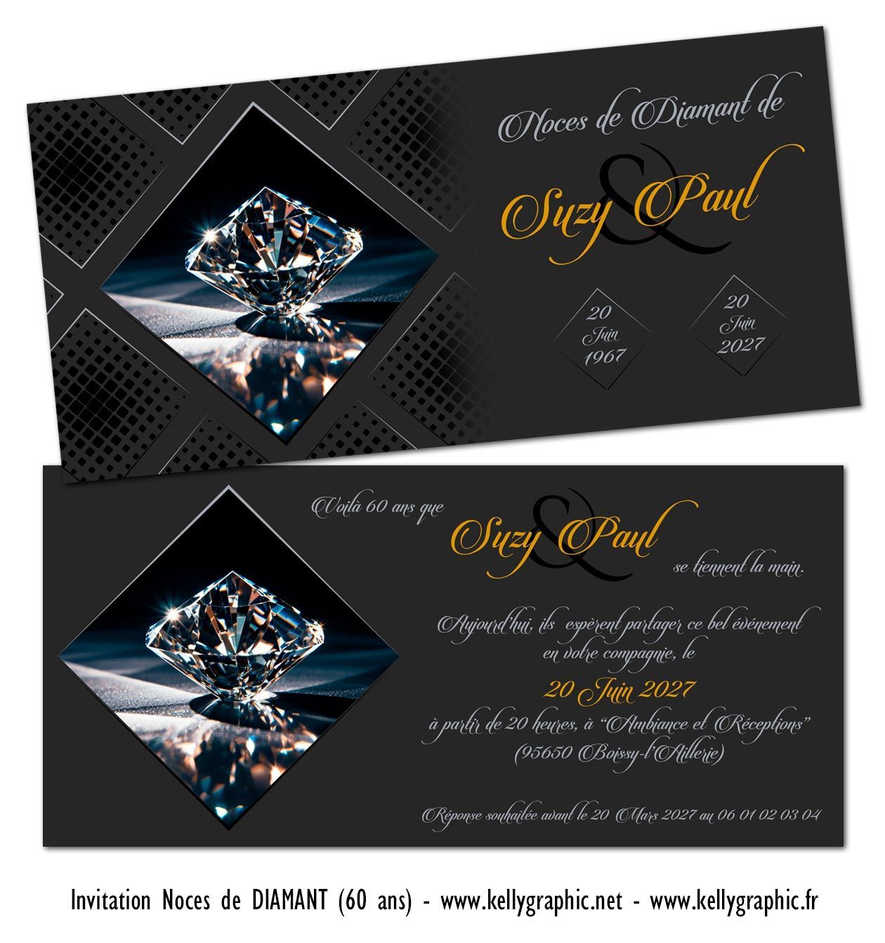 Noces de mariage 60 ans diamant Noces de mariage 60 ans diamant