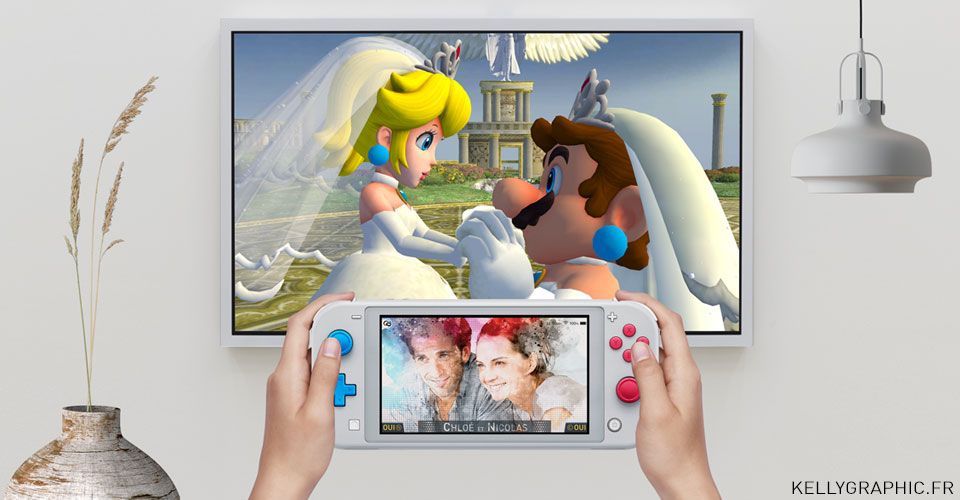 Faire-part mariage Gaming Gamer Switch Faire-part mariage Gaming Gamer Switch