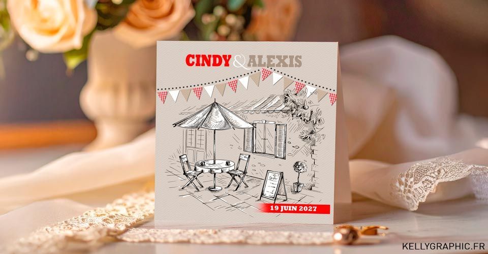 Faire-part mariage, Passeport Français Voyage Faire-part mariage,