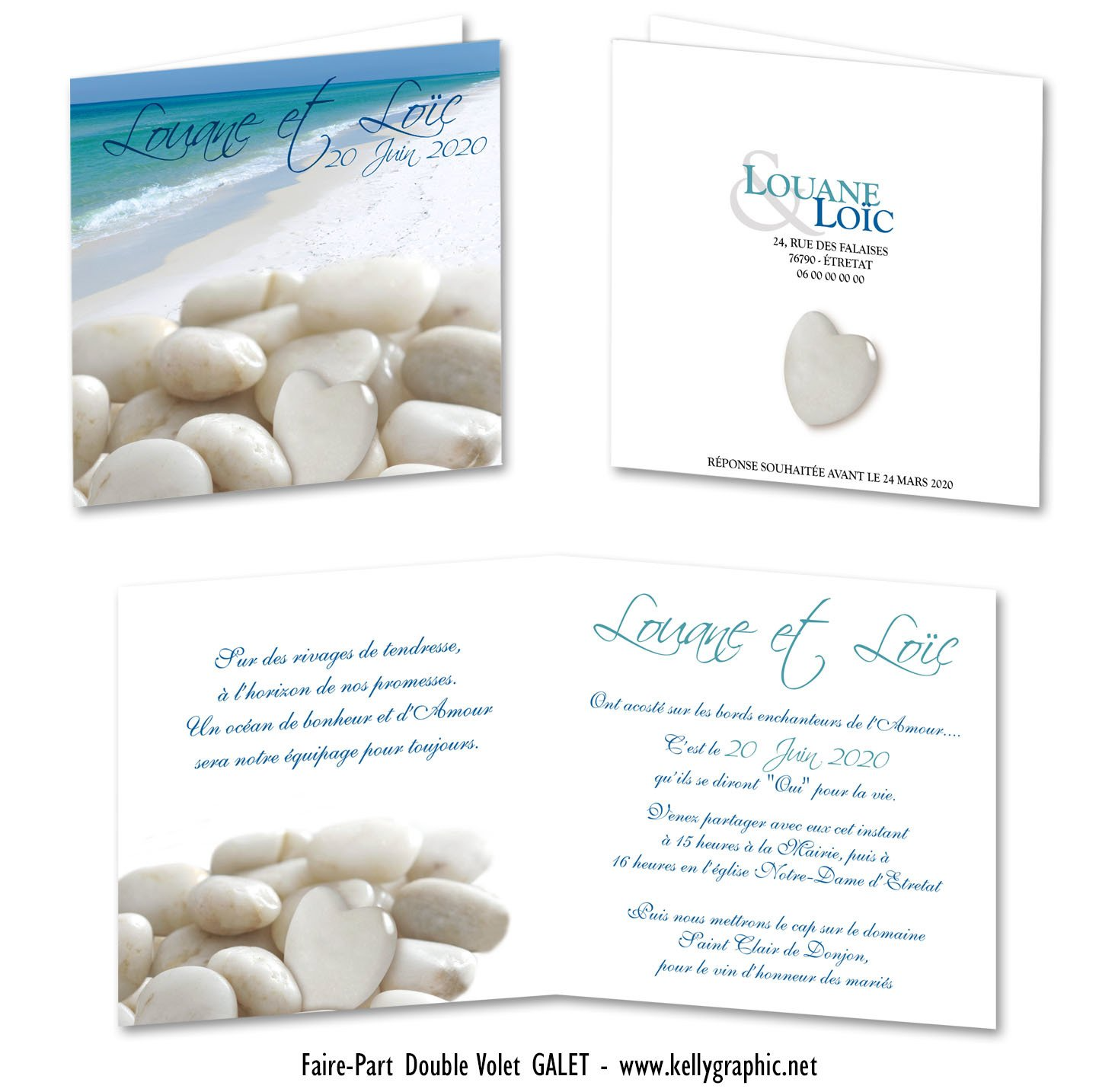Faire-part Mariage Plage Mer Sable Faire-part Mariage Plage Mer Sable