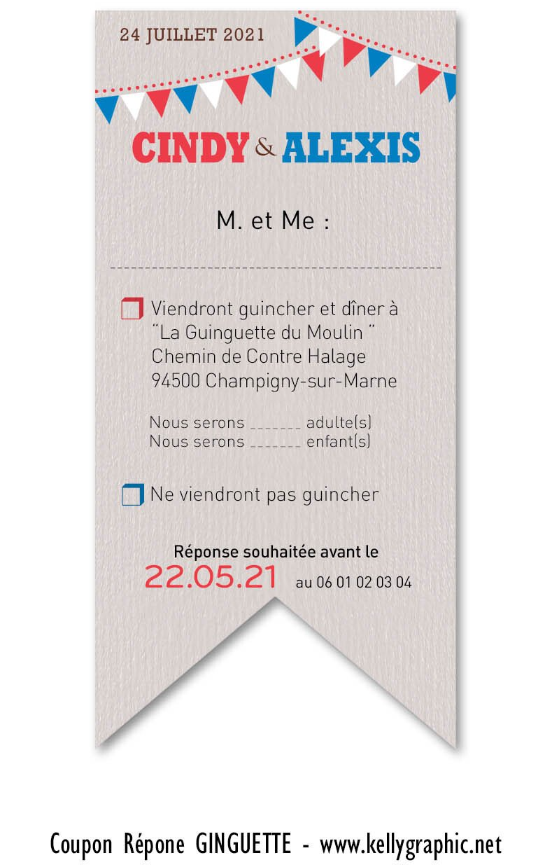 coupon réponse mariage vintage rétro guinguette coupon réponse mariage vintage rétro guinguette