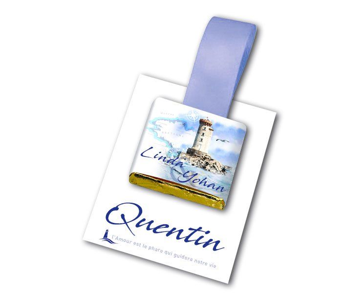 Marques Places Chocolats personnalisés de mariage Petites quantités Kellygraphic