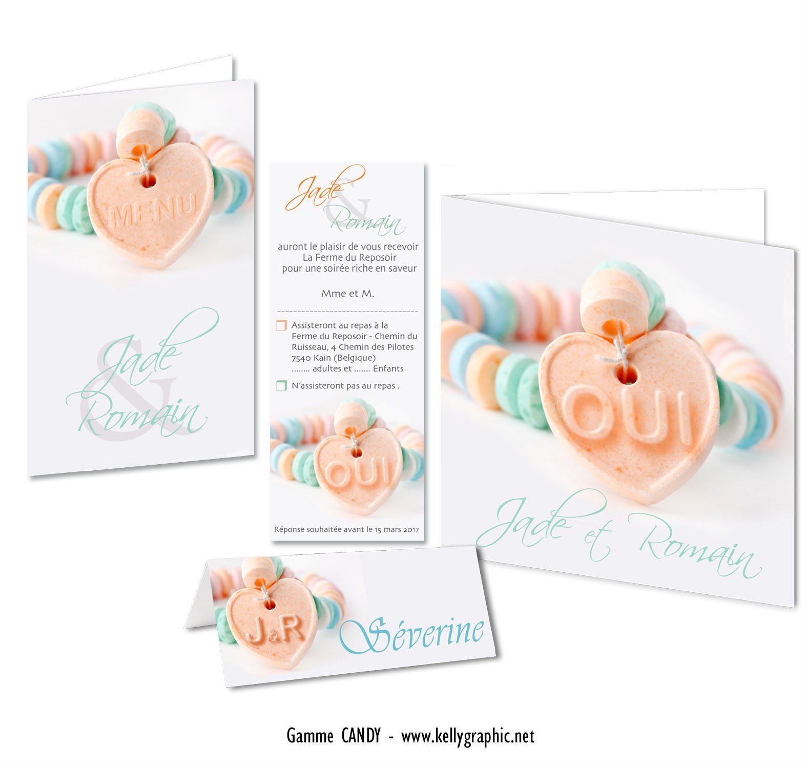 Faire-part Mariage Collier bonbons Faire-part Mariage Candy Bar collier Bonbons
