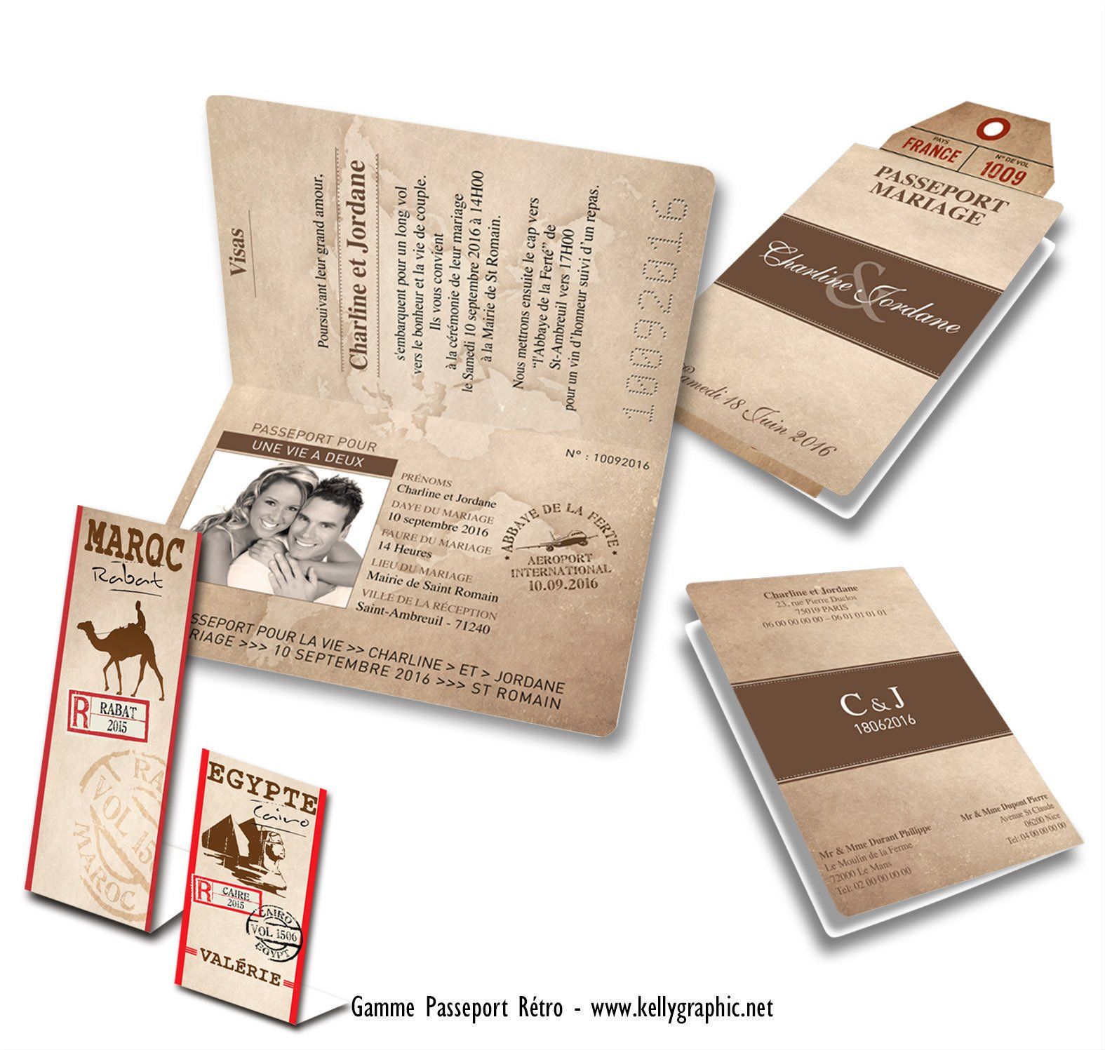 faire-part mariage, passeport français, voyage vintage rétro faire-part mariage, passeport français, voyage vintage rétro