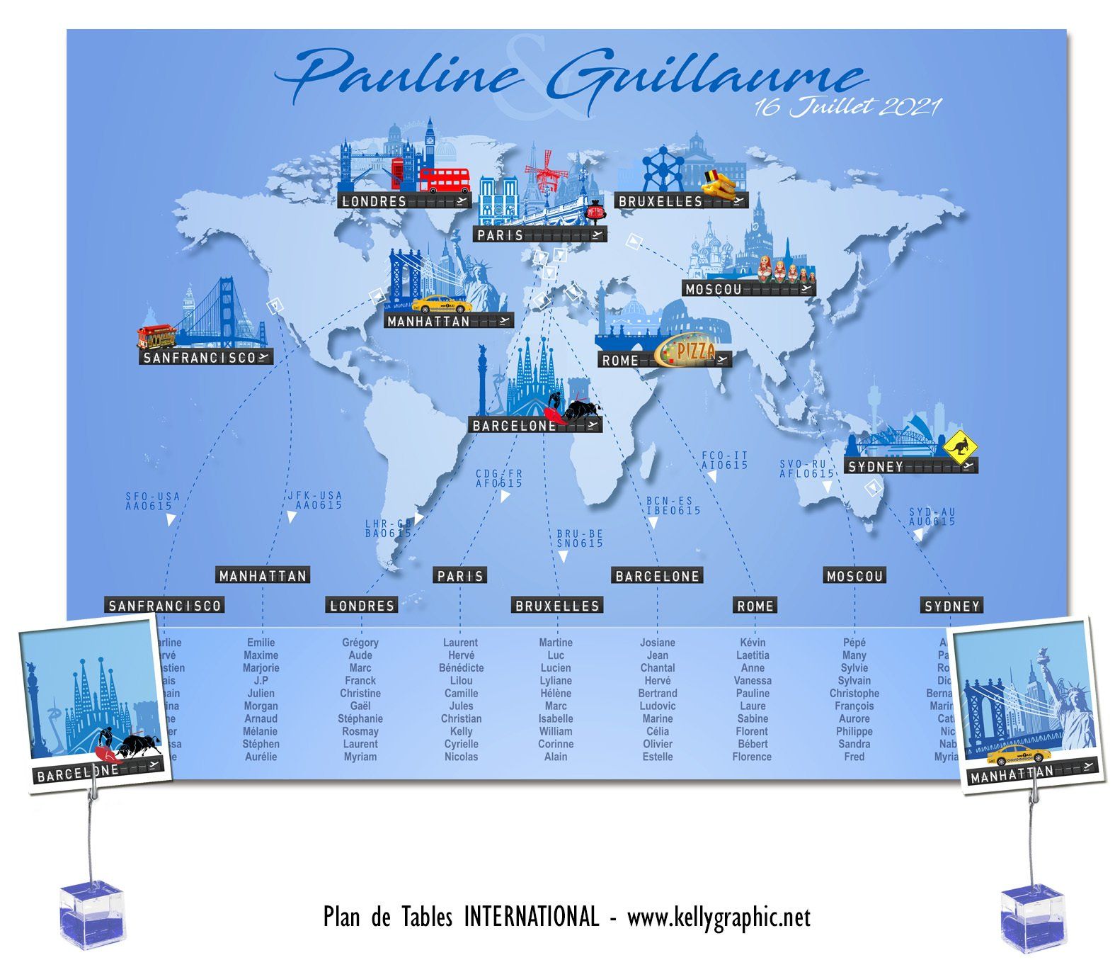 Plan de Table Mariage, voyage Monde planisphère Plan de Table Mariage, voyage Monde planisphère