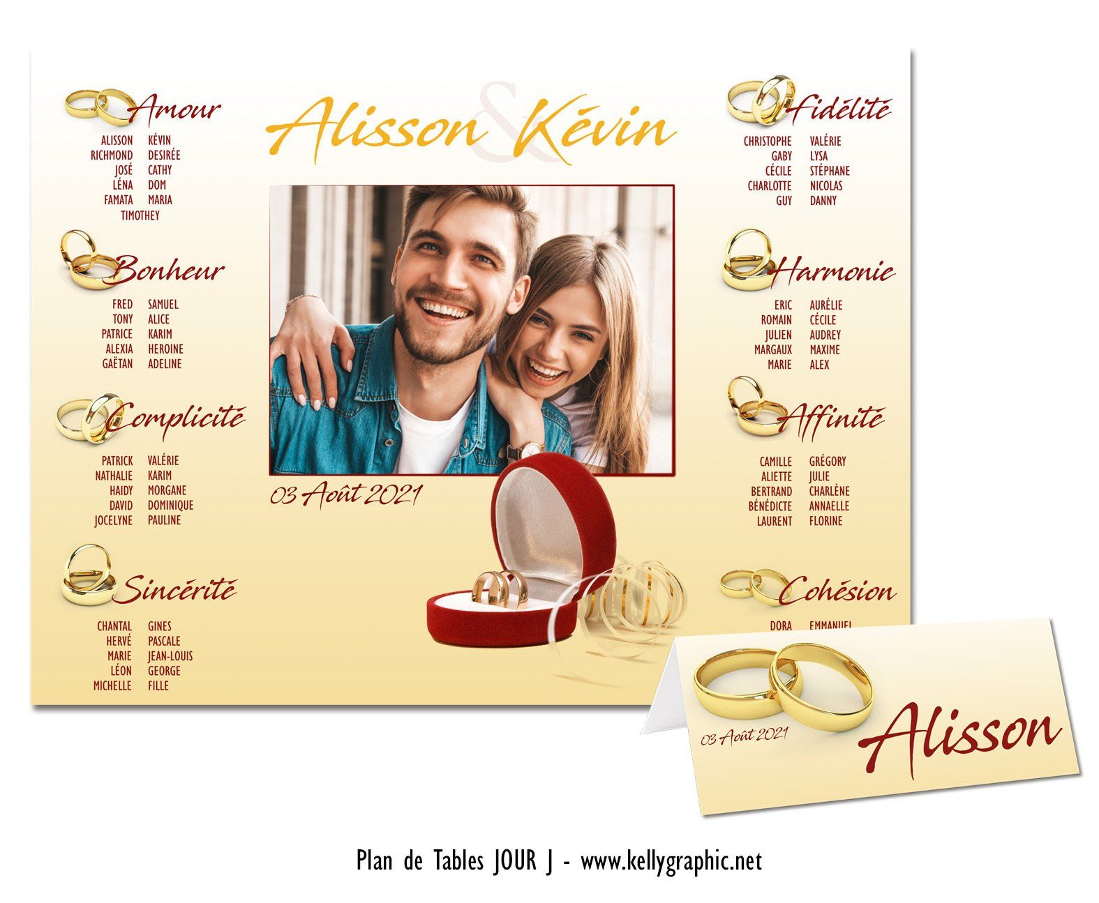 Plan de Table Mariage mariés bagues Plan de Table Mariage mariés bagues