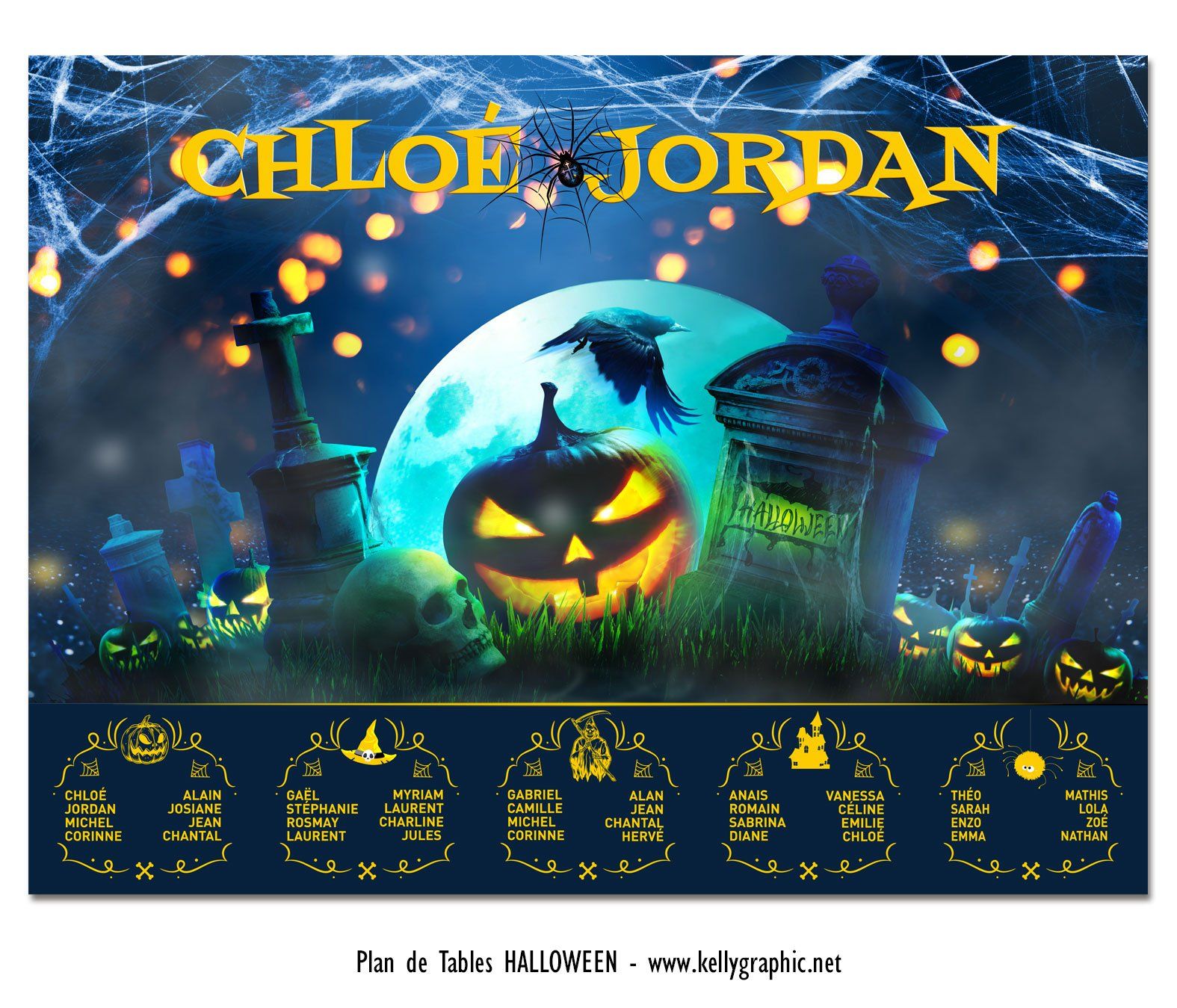 Plan de Table Mariage Halloween Octobre Plan de Table Mariage Halloween Octobre