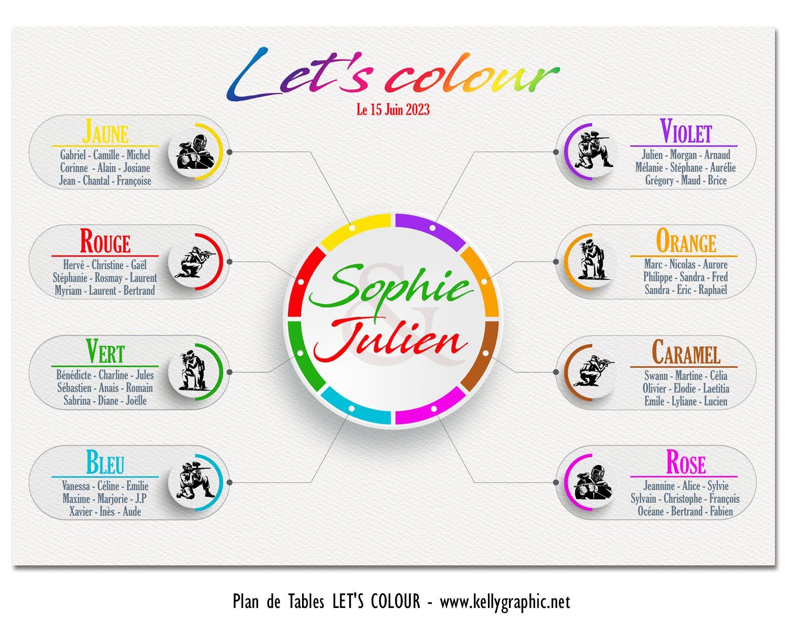 Plan de Table Mariage flashball Plan de Table Mariage paintball