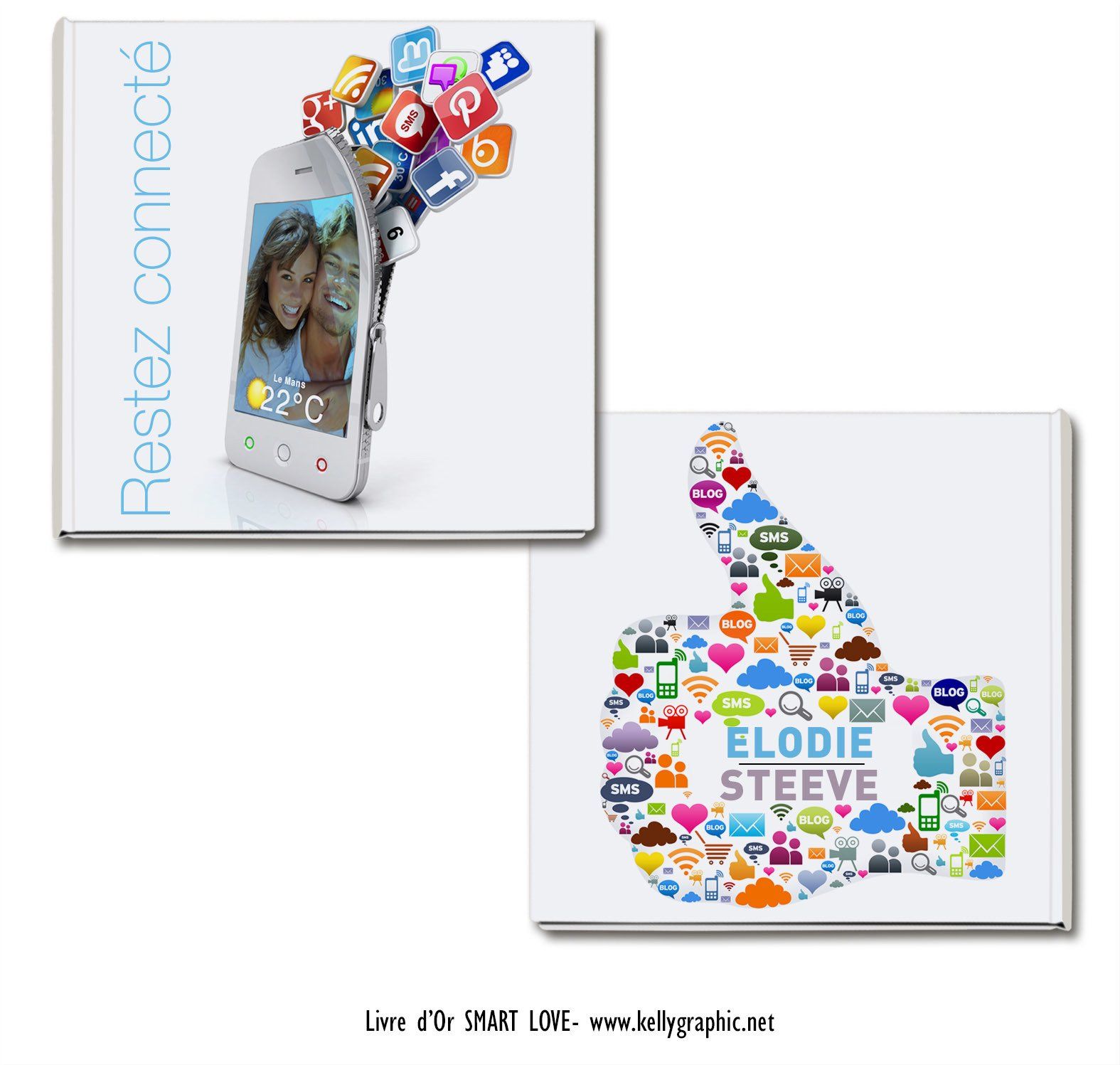 Faire-part Mariage Geek PacMan Livre d'or personnalisé mariage