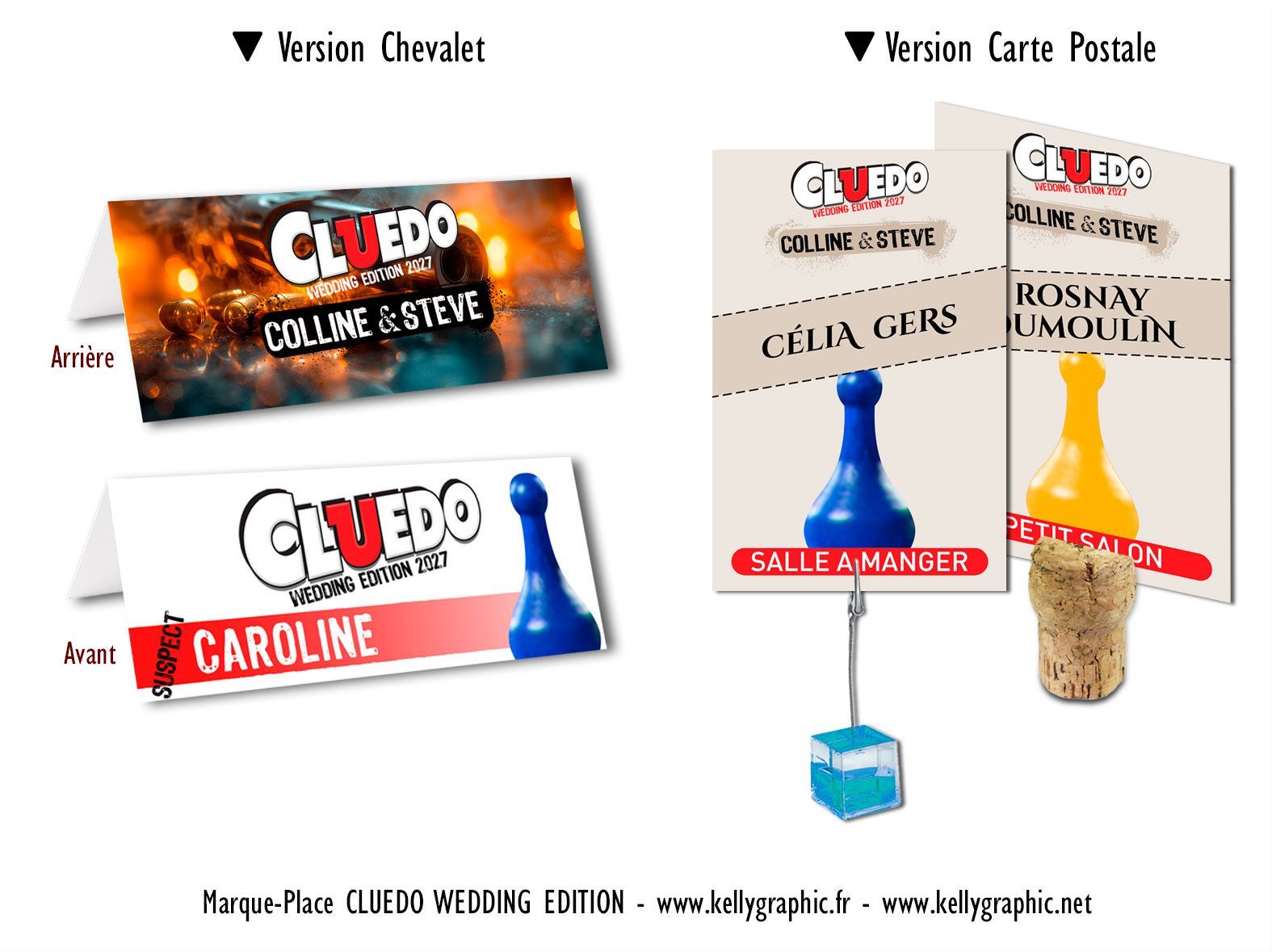 Marques places chevalets mariage Cluedo Murder Party Marques places chevalets mariage Cluedo Murder Party