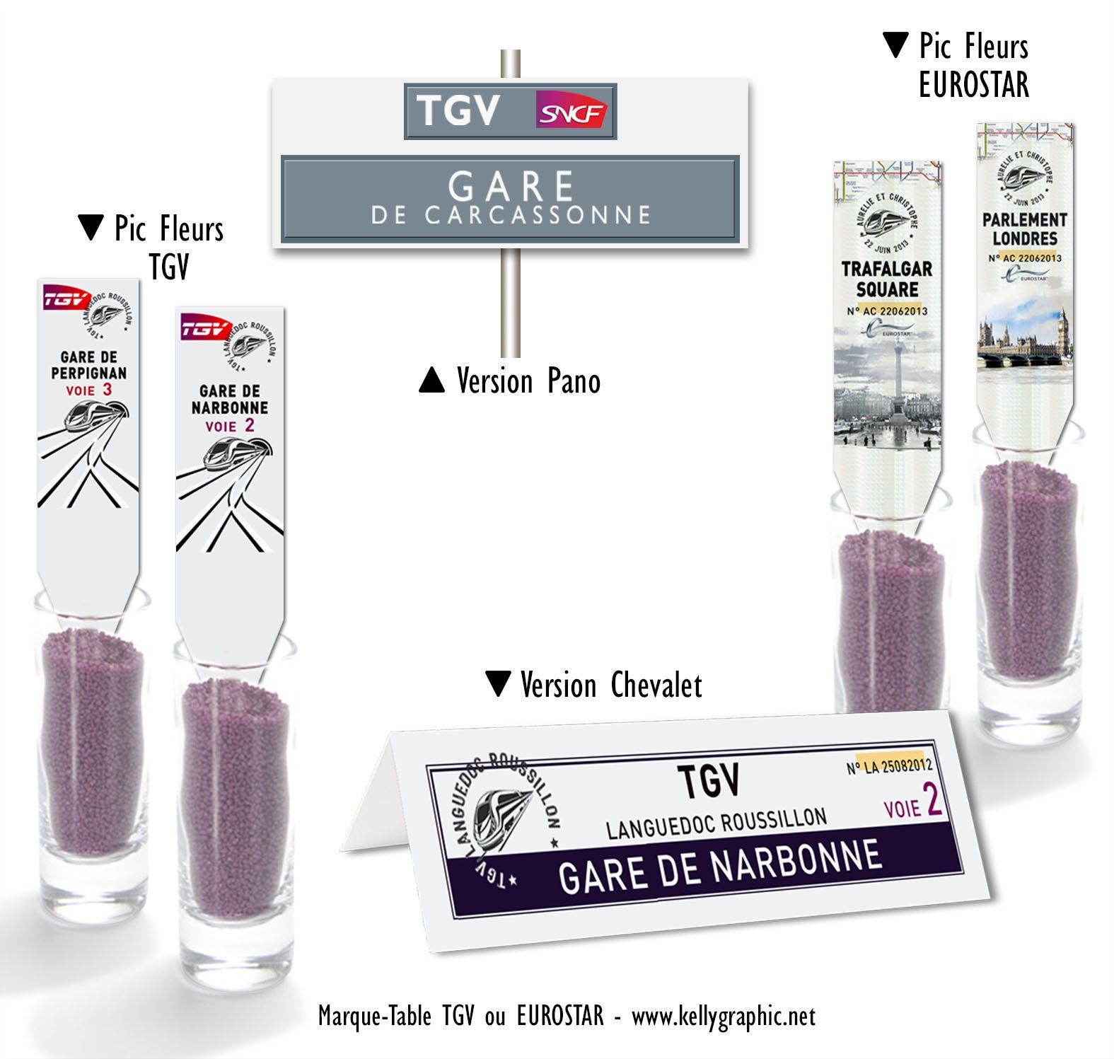 décoration tables mariage TGV Eurostar Train marque tables mariage TGV Eurostar Train