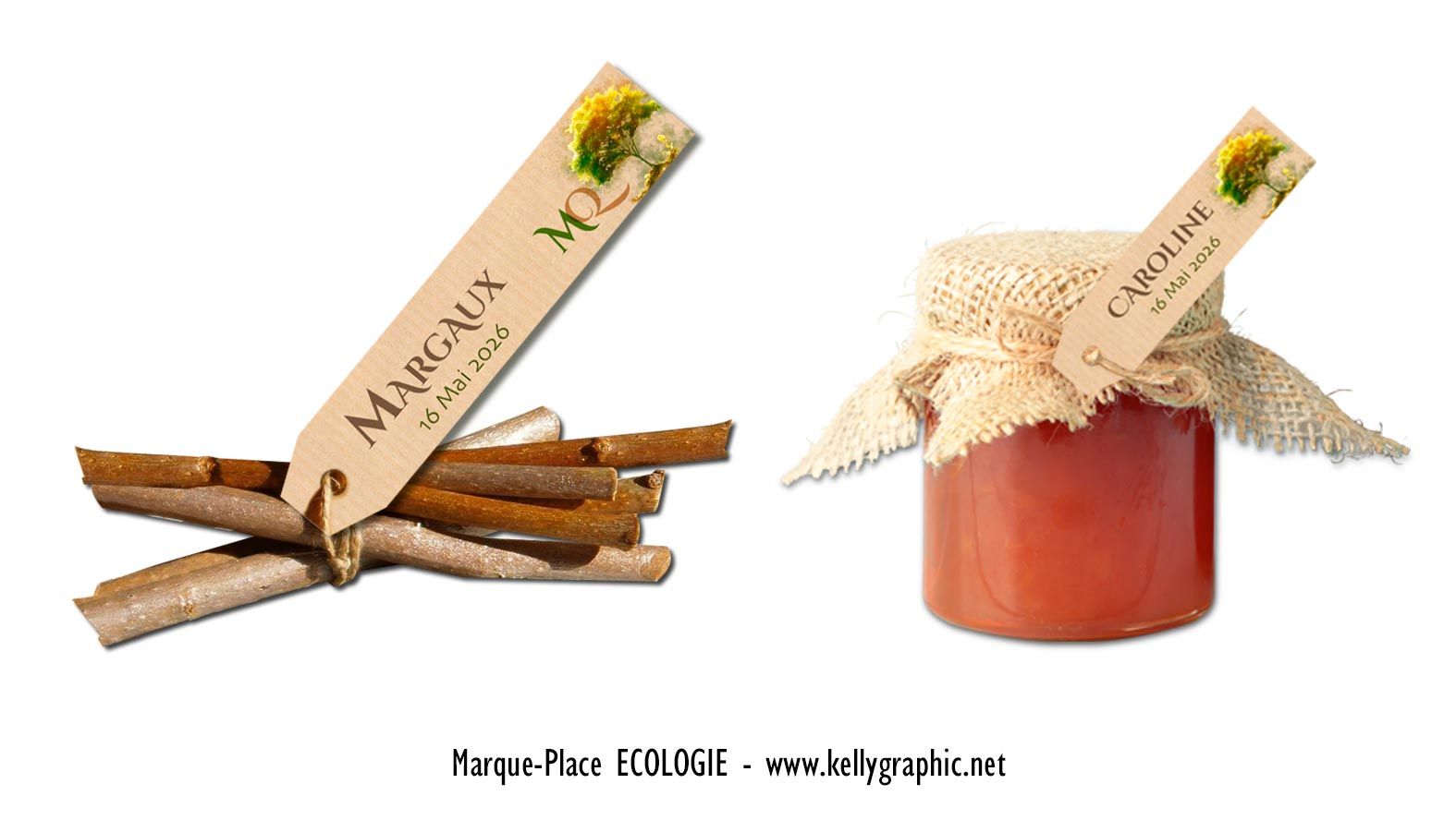 Marques-places mariage écologie Green Marques-places mariage écologie Green