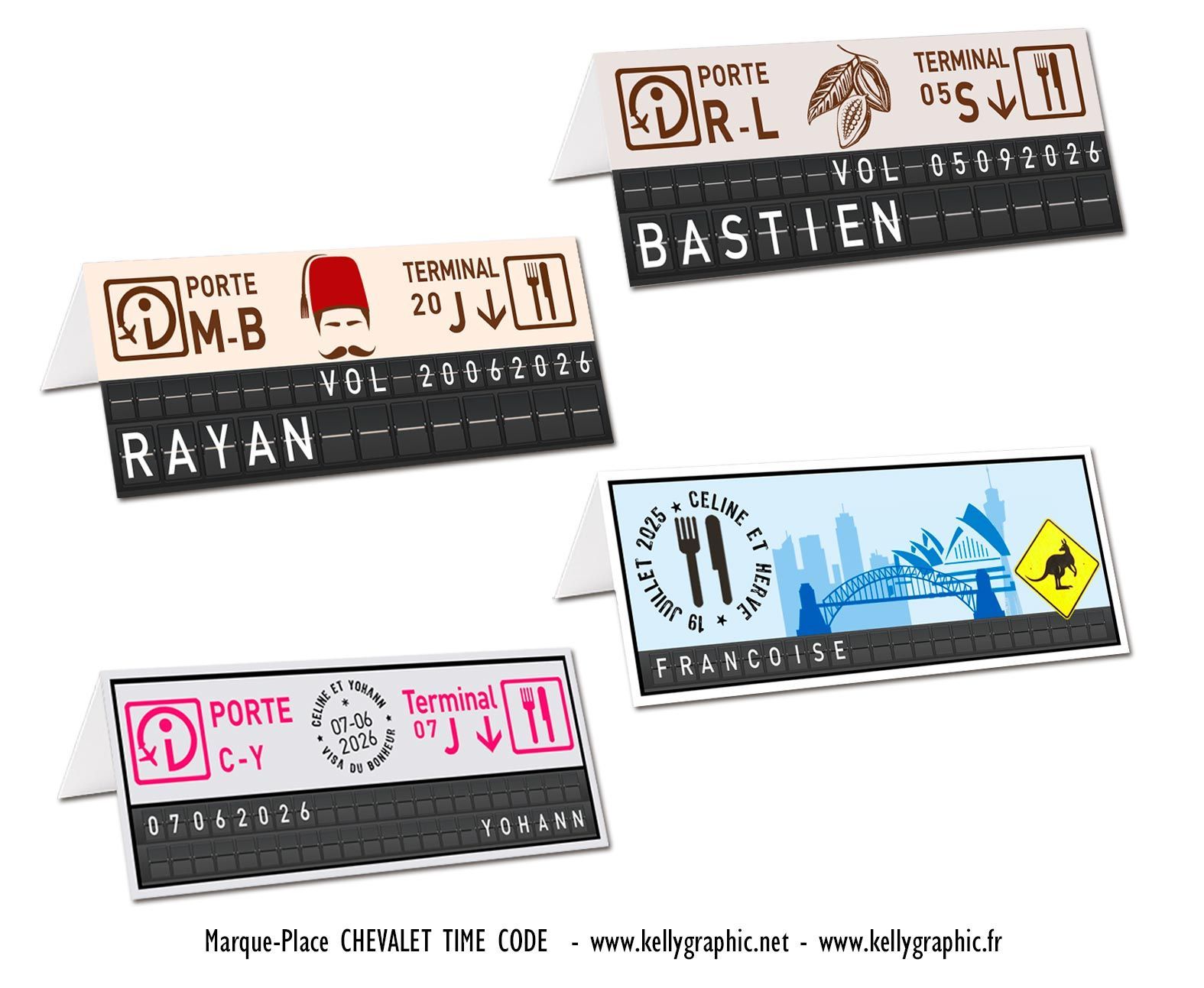 marque places personnalisés invités marque places personnalisés invités