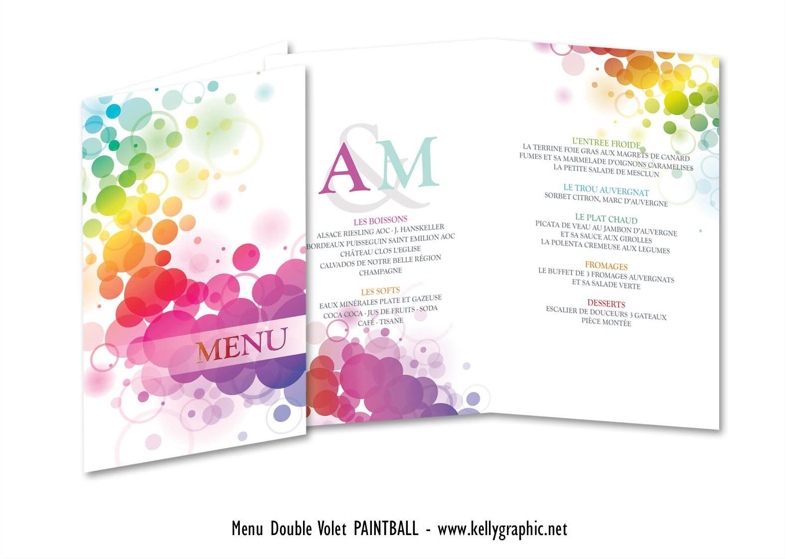 Menus Mariage • PaintBall Menus Mariage • PaintBall