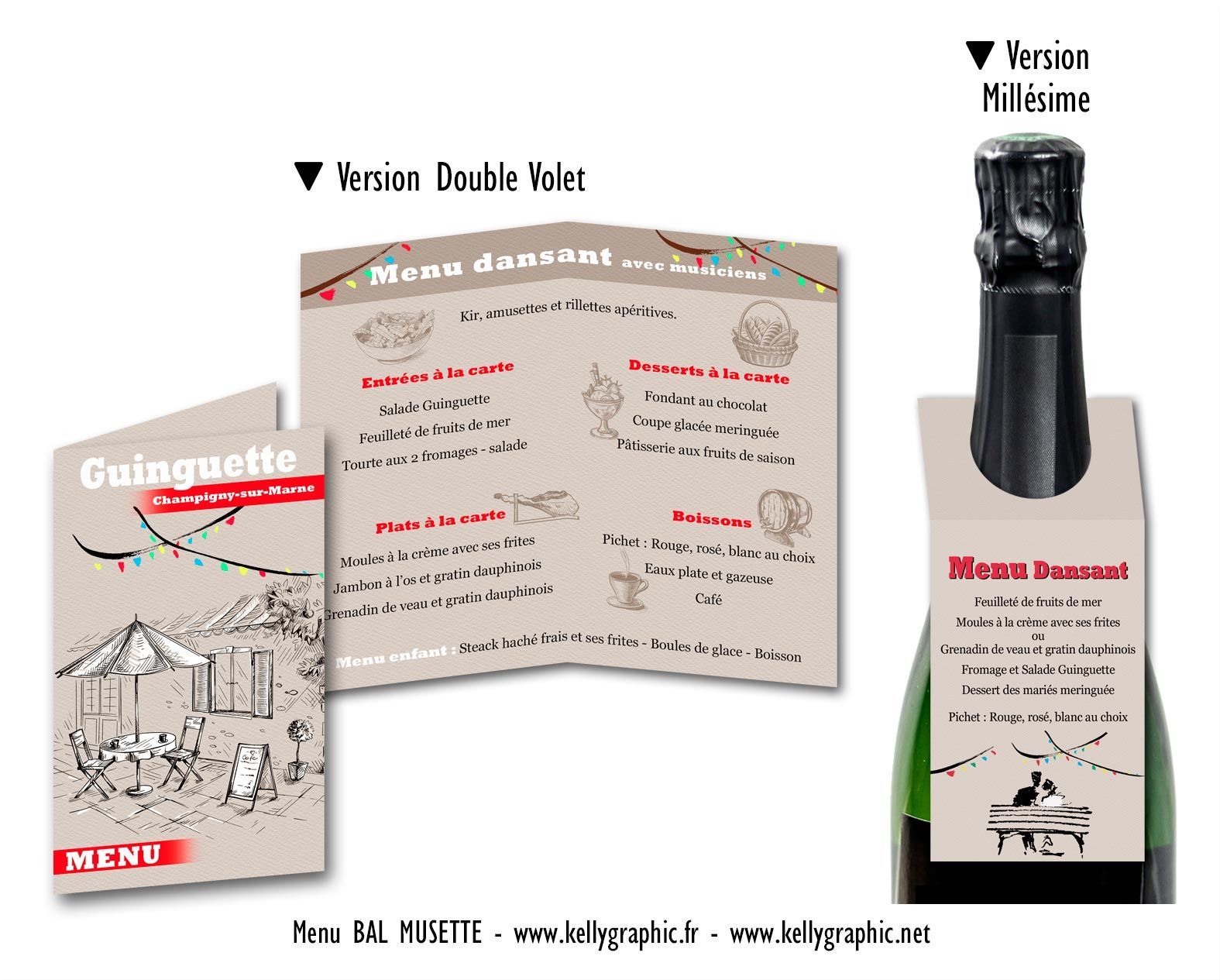Menus mariage Bal Musette Menus mariage Bal Musette